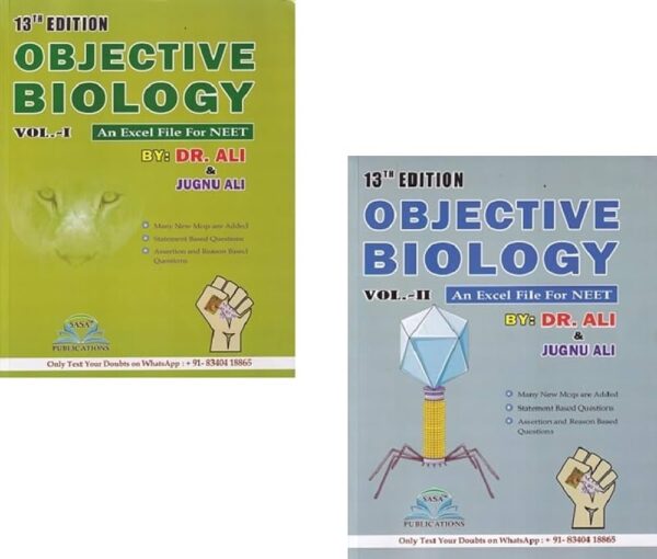 Dr. Ali Objective Biology Vol 1 & 2, NEET Guide Book by Dr. Ali & Jugnu Ali (Set of 2 Book) 13th Edition(2025) - Neet Biology