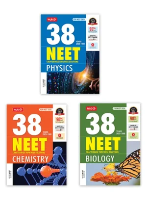 38 Years NEET Physics, Chemistry, Biology PYP with Chapterwise Topicwise Solutions for NEET 2026 Exam.