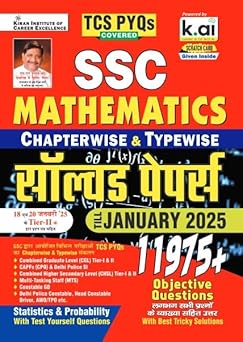 SSC Maths Chapterwise & Typewise Solved Papers Till January 2025 TCS PYQs Covered for CGL,CPO,CHSL,MTS,Delhi Police & Constable GD (Hindi Medium)