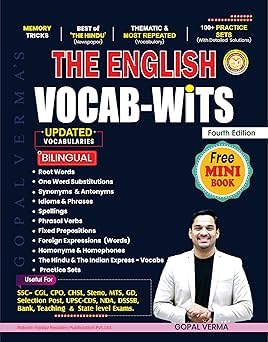 THE ENGLISH VOCAB - WITS UPDATED VOCABULARIES BILINGUAL AND FREE (MIMI BOOK) FOURTH EDITION | GOPAL VERMA